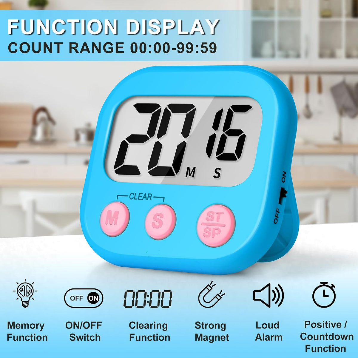 ZILLEEN Classroom Timer for Kids Teachers 2 Pack Digital Timers