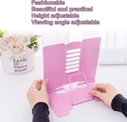 MSDADA Desk Book Stand Metal Reading Rest Book Holder Adjustable