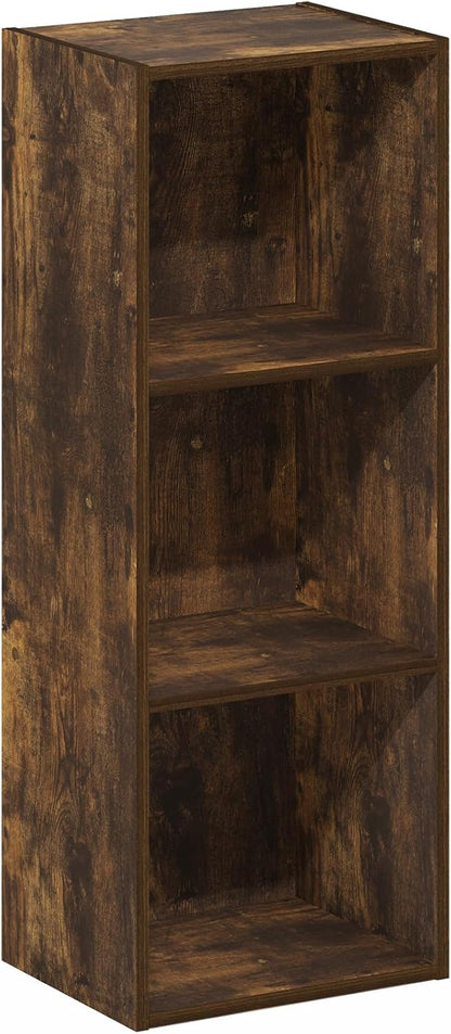 Furinno PASIR Book Shelf, 2-Tier Modern Bookshelf, Open Shelves Bookcase 9 x 12 x 21, Easy Assembly, for Living Room, Bedroom, Home Office, White