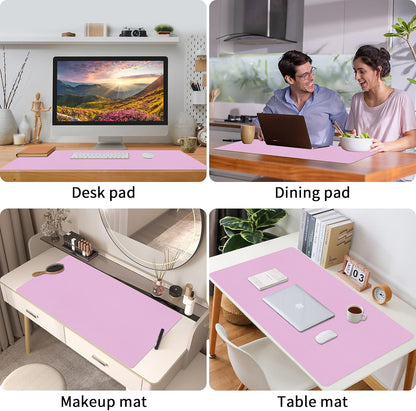 Bloss Leather Desk Pad and Keyboard Wrist Rest, Large Mouse Pad + Keyboard Pad+Mouse Wrist Support, Non-Slip Desk Mat Protector for Office, Home(31.5×15.7 Inches,Beige) - Colors A