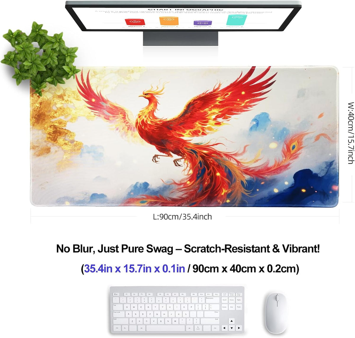 XXL Professional Large Mouse Pad & Computer Game Mouse Mat (35.4x15.7x0.1IN, Map) (90 * 40 Map)