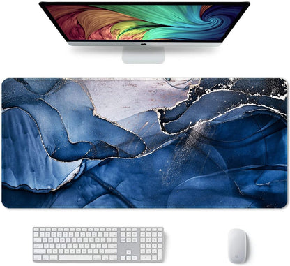 Auhoahsil Desk Mat, Ultra Large Mouse Pad, XXL Gaming Mousepad, Green Tropical Leaves Deskpad, Big Extended Full Size Mouse Pad, Desktop Desk Matt for Keyboard, Laptop & Computer, 35.5 x 15.7 in - Colors A