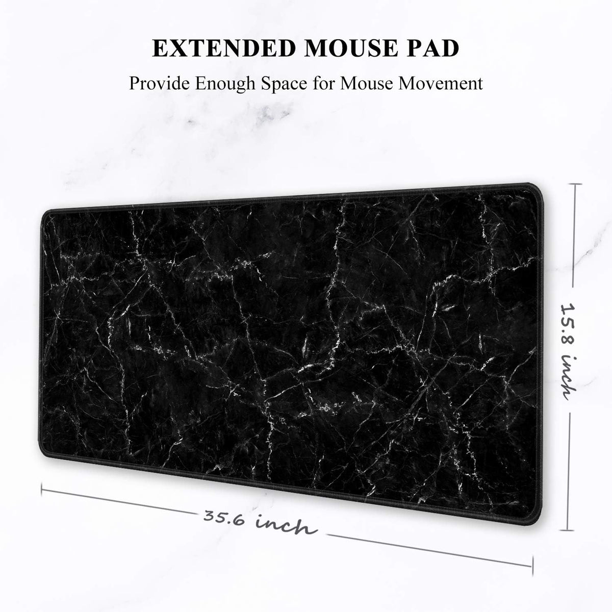 Auhoahsil Desk Mat, Ultra Large Mouse Pad, XXL Gaming Mousepad, Green Tropical Leaves Deskpad, Big Extended Full Size Mouse Pad, Desktop Desk Matt for Keyboard, Laptop & Computer, 35.5 x 15.7 in - Colors B