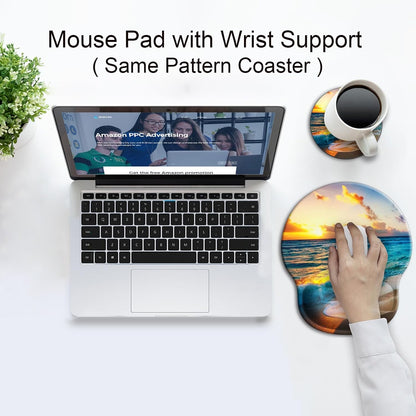 Ergonomic Mouse Pad with Wrist Rest Support,Gel Mouse Pads for Desk - Colors A