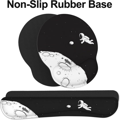 Ergonomic Mouse Pad with Wrist Rest and Keyboard Wrist Rest, Mousepad