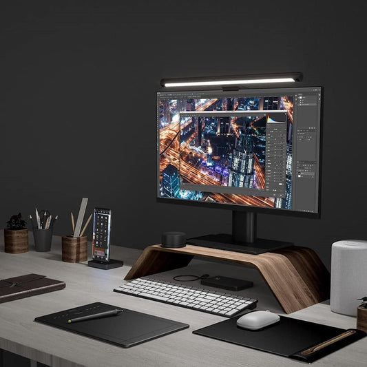 Xiaomi Mi Computer Monitor Light Bar - Easy Installation, Extra Computer Lighting w/o Taking Desktop Space, w/Wireless Remote Control Adjusting Lights Easily