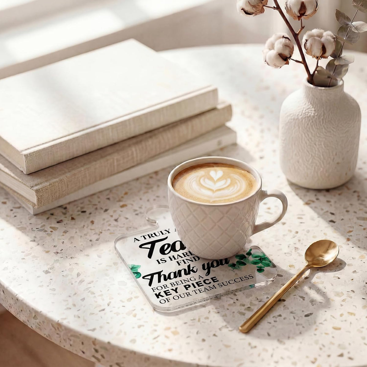 Chaos Coordinator Coasters: Funny Coffee Coaster Set for Office Desk Accessories and Stress Relief Gifts,Acrylic Single Coaster,Office Coaster for Desk,Teacher, Employee Appreciation Gifts,