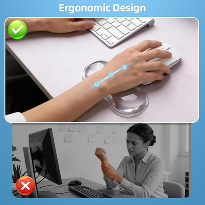 Mouse Wrist Rest Pad, Cool Gel Ergonomic Wrist Support with Non-Slip Base