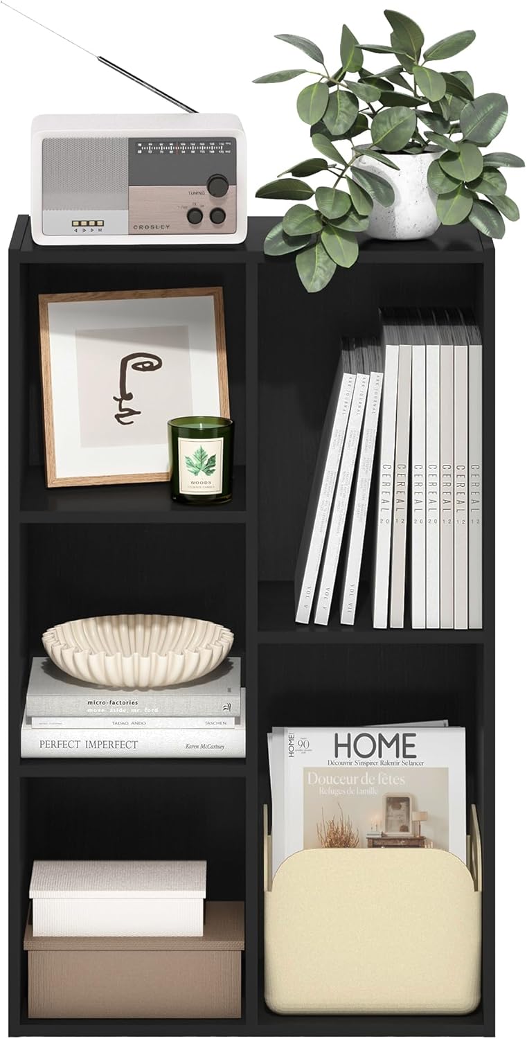 Furinno PASIR Book Shelf, 2-Tier Modern Bookshelf, Open Shelves Bookcase 9 x 12 x 21, Easy Assembly, for Living Room, Bedroom, Home Office, White