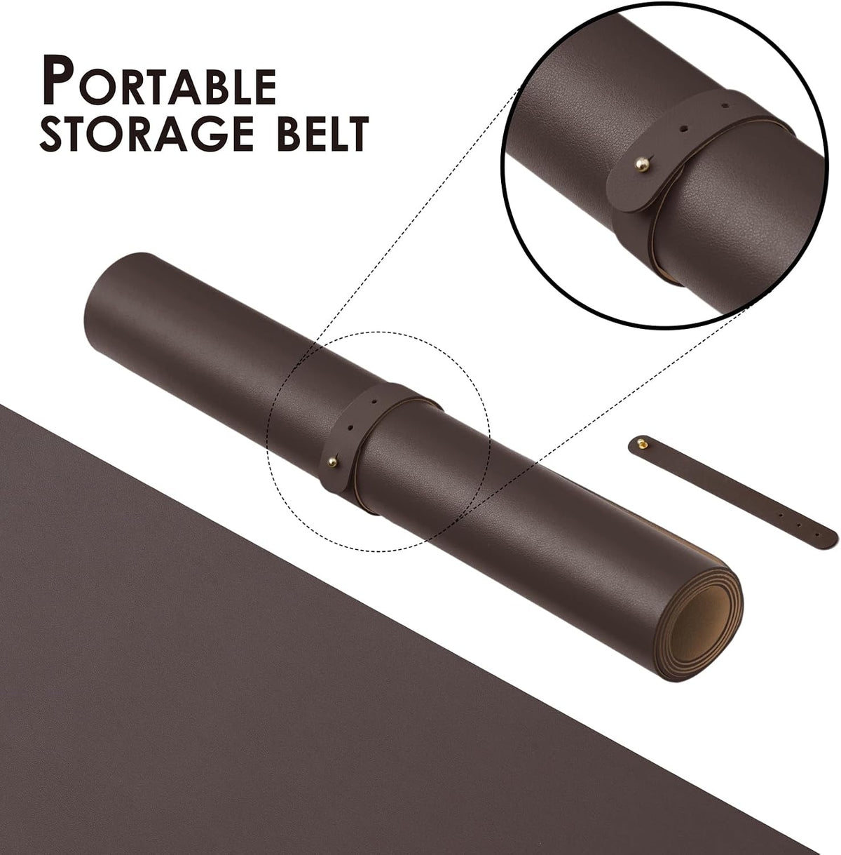 HOMIEAZICOZI Leather Desk Mat - Non-Slip PU Desk Pad for Office and Home - Desk Organization and Accessories - Ideal for Large Mouse Pad and Desk Mats on Top of Desks (Black,36''x 17'') (DPD-B-L)
