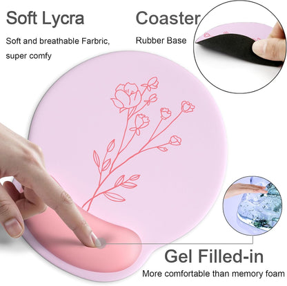 Ergonomic Mouse Pad with Wrist Support Rest,Large Mousepad Gel Wrist Rest, with Coaster Non-Slip & Pain Relief for Computer, Desk, Home&Office-Beach - Colors B