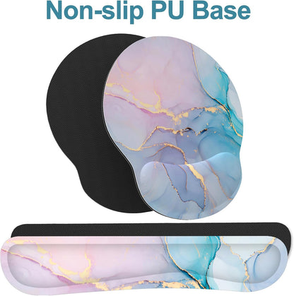 Ergonomic Mouse Pad with Wrist Rest and Keyboard Wrist Rest, Mousepad