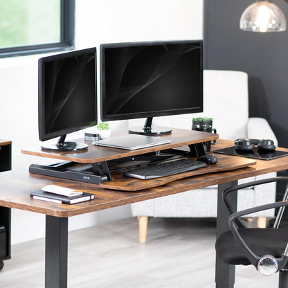Black 32 in Standing Desk Converter, DESK-V000K