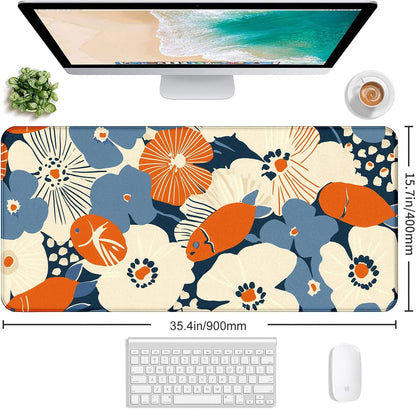 Retro American Flag XL Gaming Mouse Pad with Stitching Edge Laptop Desk Mat