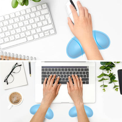 Mouse Wrist Rest, Ergonomic Memory Foam Mouse Wrist for Computer Desk Mats Support, PU Leather Hand Rest Pad Cushion for Gaming, Laptop, Men, Women, Pain Relief & Easy Typing, Black