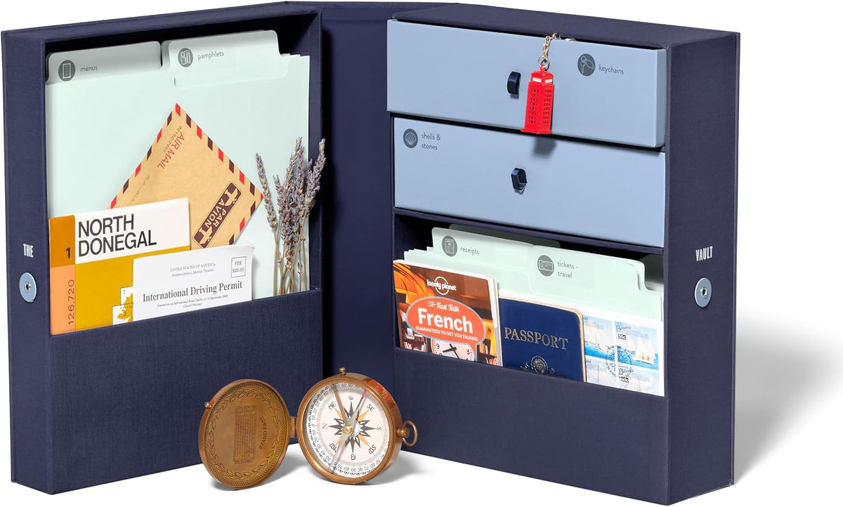 Savor | All-in-One Desk Organizer | Blue – Keep Desk, Office, and Home Organized All-in-One Storage System for Important Files, Documents, Stationery, and Office Supplies