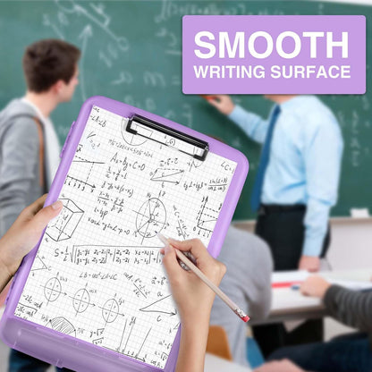 Clipboard with Storage, Clip Board 8.5 x 11 with Pen Holder, High Capacity Plastic Organization Case Box for Letter Legal A4 Size Paper, Nurses Teachers Must Haves, School & Office Supplies