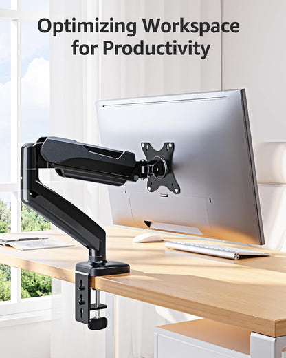 Dual Monitor Stand fits up to 32 inch, 4.4-19.8 lbs Computer Screens, Dual Monitor Desk Mount Height Adjustable, Monitor Arms for 2 Monitors, Home Office VESA Mounts, Freelift White