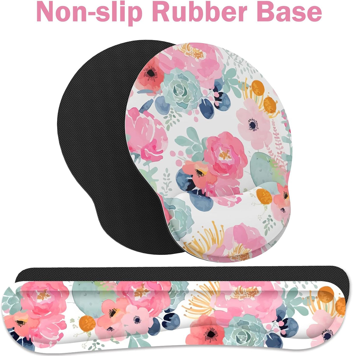 Ergonomic Mouse Pad with Wrist Rest and Keyboard Wrist Rest, Mousepad