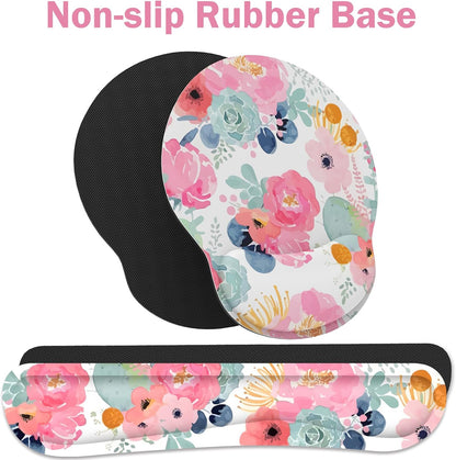 Ergonomic Mouse Pad with Wrist Rest and Keyboard Wrist Rest, Mousepad