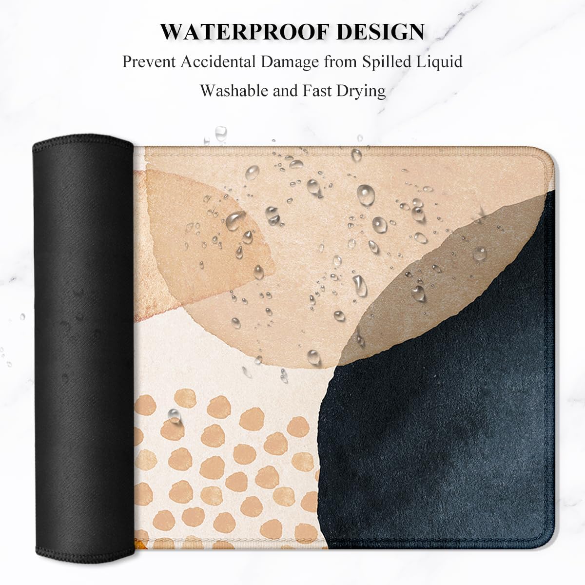 Auhoahsil Desk Mat, Ultra Large Mouse Pad, XXL Gaming Mousepad, Green Tropical Leaves Deskpad, Big Extended Full Size Mouse Pad, Desktop Desk Matt for Keyboard, Laptop & Computer, 35.5 x 15.7 in - Colors B