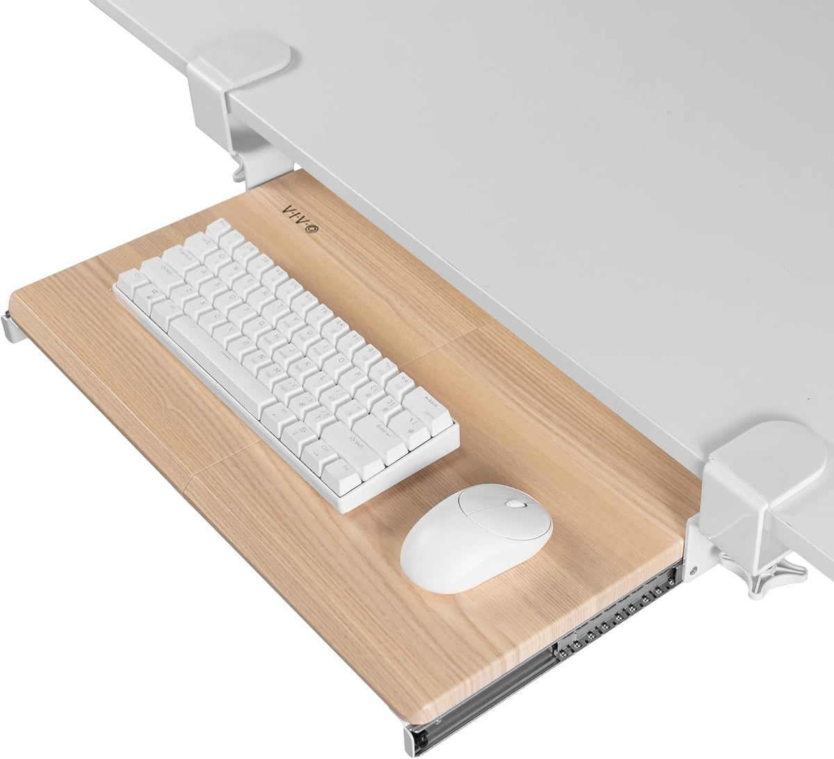 VIVO Extra Long Clamp-on Computer Keyboard and Mouse Under Desk Slider Tray, 34 x 11 inch Pull Out Platform Drawer, Black, MOUNT-KB15EB