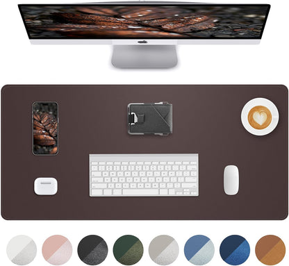 AFIING Large Desk Mat 55" x 24" - PU Leather Desk Pad Protector, Waterproof Non-Slip Extended Mouse Pad for Office Desk, Keyboard, Laptop and Home Workspace (Black)