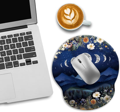 Funny Ergonomic Mouse Pad with Wrist Rest, Cat Desk Decor Gifts - Colors A
