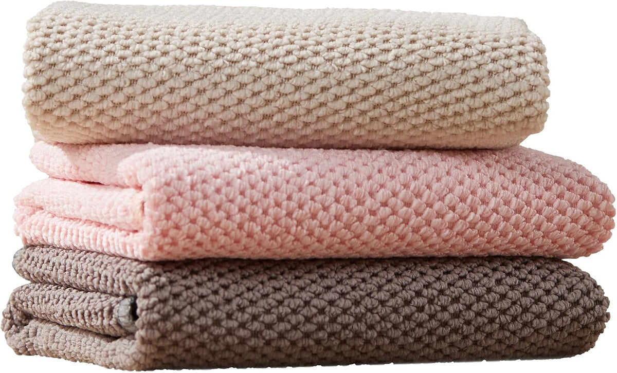 18 Pack Microfiber Cleaning Cloth, Kitchen Towels for Dish Drying Washing, Absorbent Streak Free Lint Free Rags for Cleaning, Reusable and Washable Towels - 10" x 10"