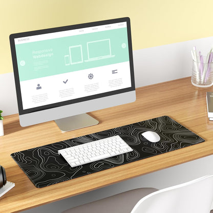 KTRIO Large Gaming Mouse Pad Desk Mat for Gamer, 31.5" x 11.8", Black, XL | Extended Size Design, Superior Micro-Weave Cloth, Non-Slip Rubber Base, Durable Stitched Edges, Water-Resistant Coating
