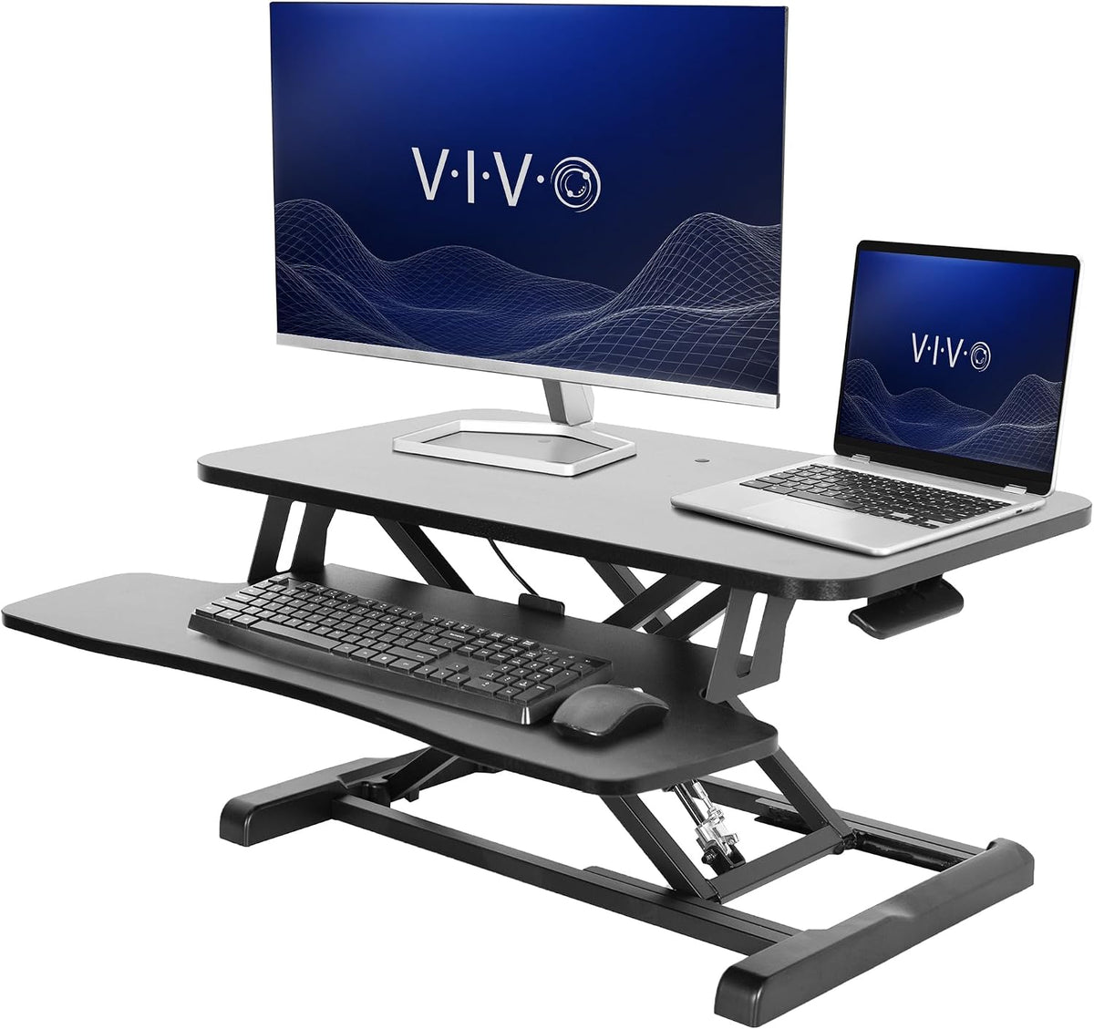 Black 32 in Standing Desk Converter, DESK-V000K