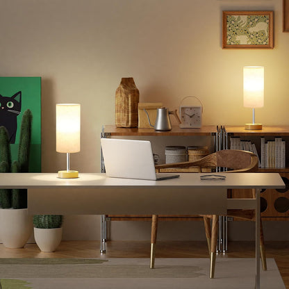 Dicoool Bedside Table Lamp for Bedroom - 3-Way Dimmable Touch Lamp, USB A+C
