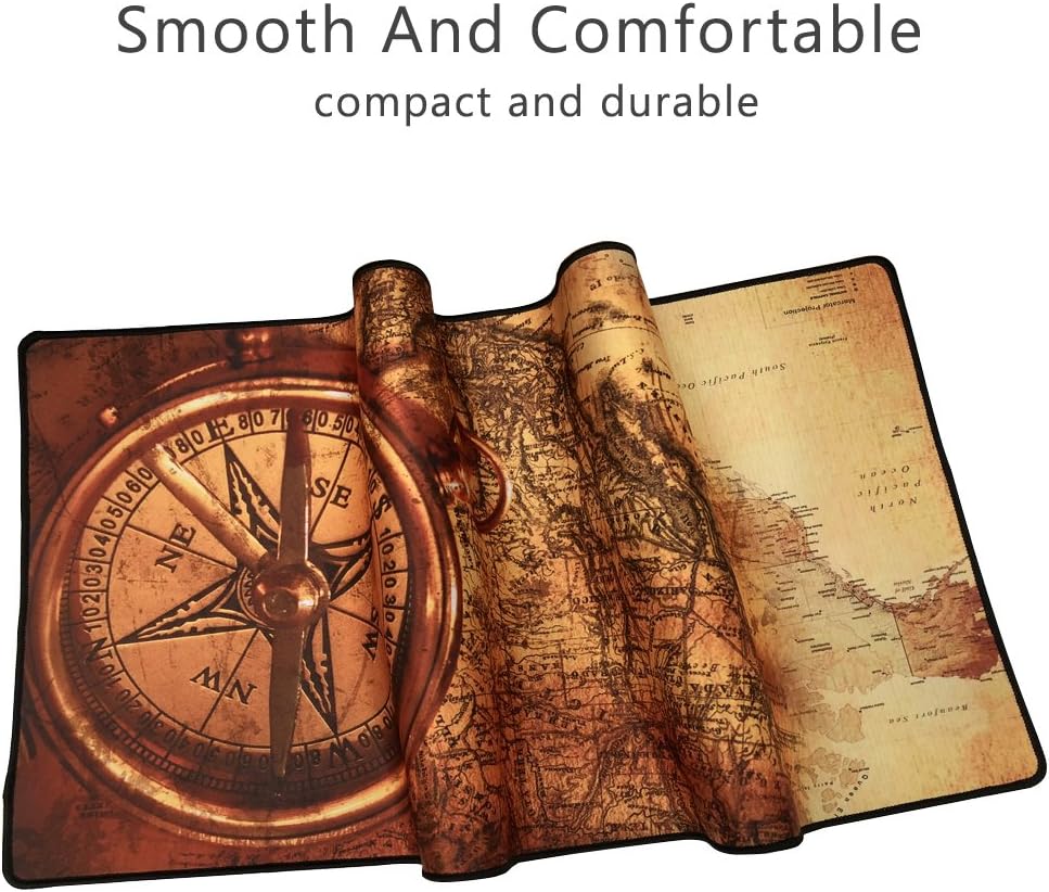 XXL Professional Large Mouse Pad & Computer Game Mouse Mat (35.4x15.7x0.1IN, Map) (90 * 40 Map)