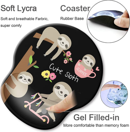 Ergonomic Mouse Pad with Wrist Rest Support,Gel Mouse Pads for Desk - Colors A
