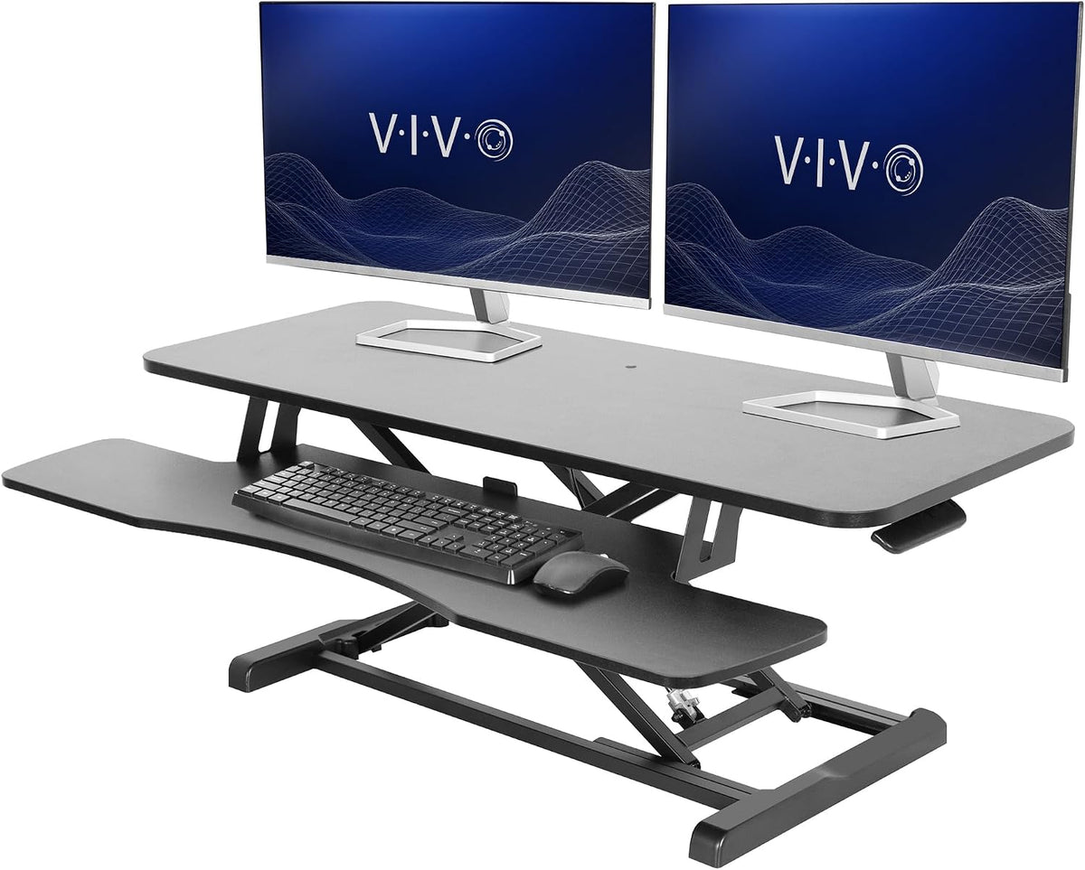 Black 32 in Standing Desk Converter, DESK-V000K