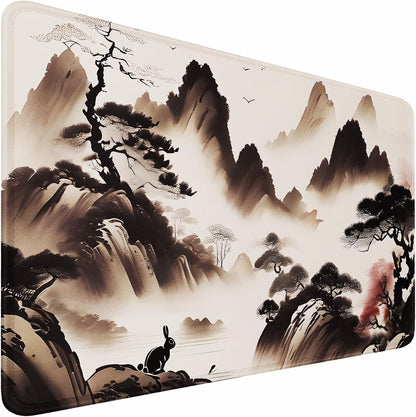 Large Gaming Mouse Pad, 31.5x15.7 inch Large Extended Computer Keyboard Mouse Mat, Water Resist Non-Slip Mousepad Rubber Base Long XXL Desk Mouse Pad for Work & Gaming, Office & Home, Black