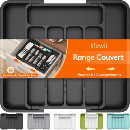 Expandable Silverware Drawer Organizer, Kitchen Utensil Tray