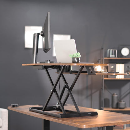 Black 32 in Standing Desk Converter, DESK-V000K