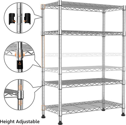 M MZG 450 lbs Steel Storage Shelving 3-Tier Utility Shelving Unit Steel Organizer Wire Rack for Home,Kitchen,Office (11.8" D x 17.7" W x 26.3" H) - Colors A