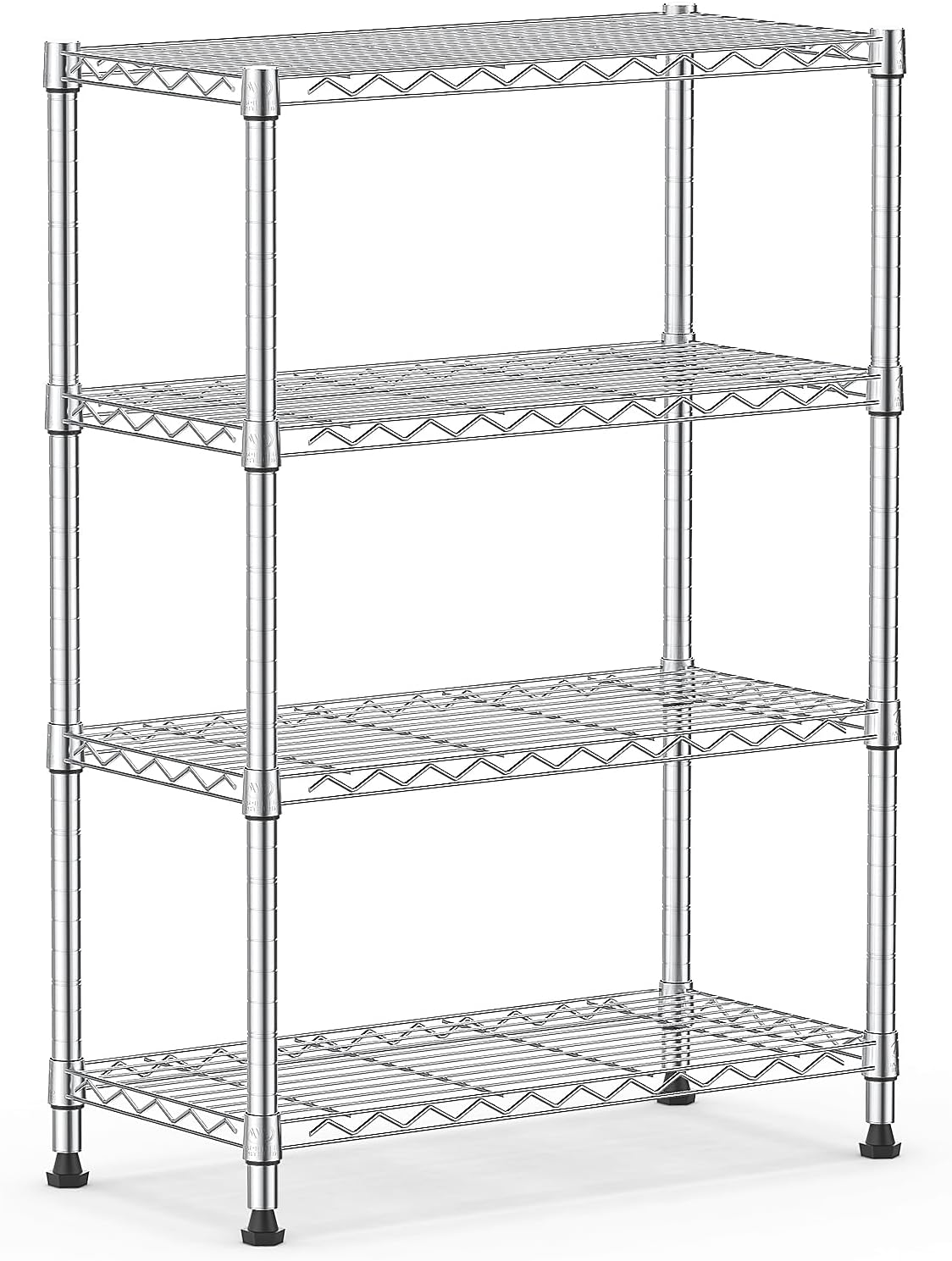 M MZG 450 lbs Steel Storage Shelving 3-Tier Utility Shelving Unit Steel Organizer Wire Rack for Home,Kitchen,Office (11.8" D x 17.7" W x 26.3" H) - Colors B