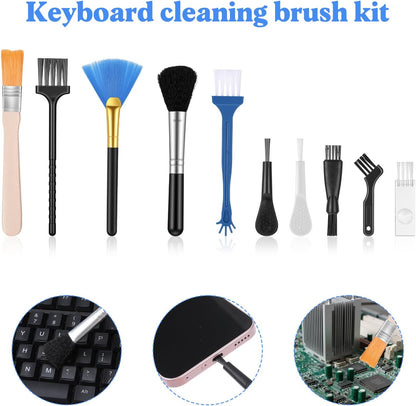 10 Pcs Keyboard Cleaning Brush,Shimmeroo Electronic Cleaning Brush Anti Static Duster Brushes for Computer Keyboard Electronic Devices Tight Spaces