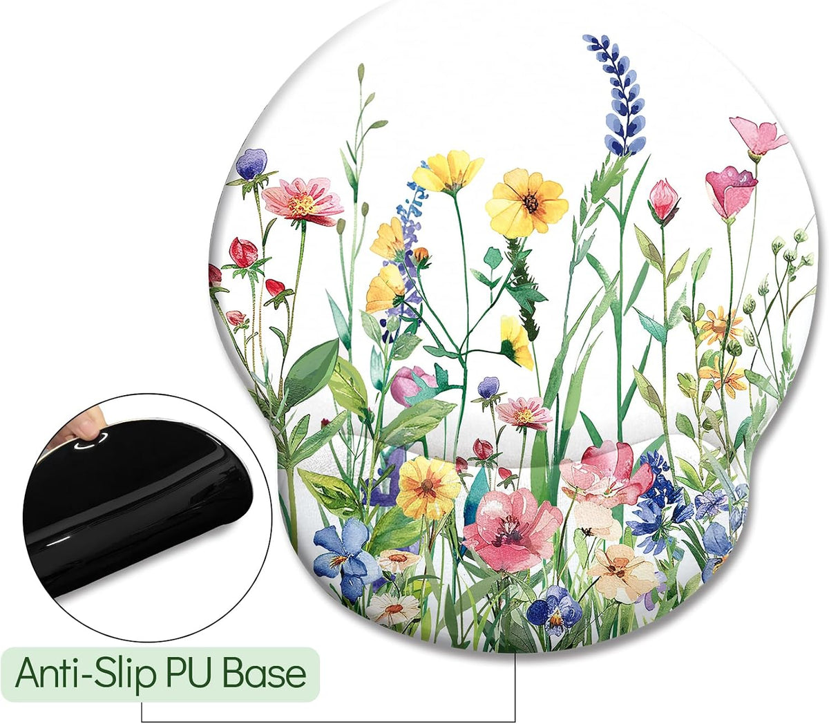 Funny Ergonomic Mouse Pad with Wrist Rest, Cat Desk Decor Gifts - Colors A