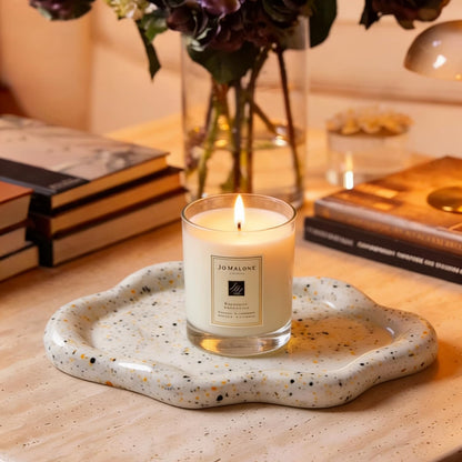 Jewelry Dish Trinket Tray for Women, Ring Dish Holder, Unique Cloud Shape Ceramic Plate Cute Things Vanity Aesthetic Room Decor Mother's Day Birthday (White)
