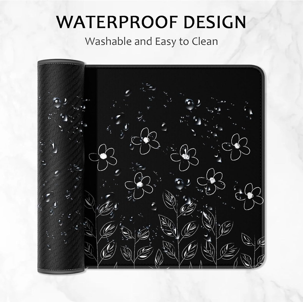 Auhoahsil Desk Mat, Ultra Large Mouse Pad, XXL Gaming Mousepad, Green Tropical Leaves Deskpad, Big Extended Full Size Mouse Pad, Desktop Desk Matt for Keyboard, Laptop & Computer, 35.5 x 15.7 in - Colors B