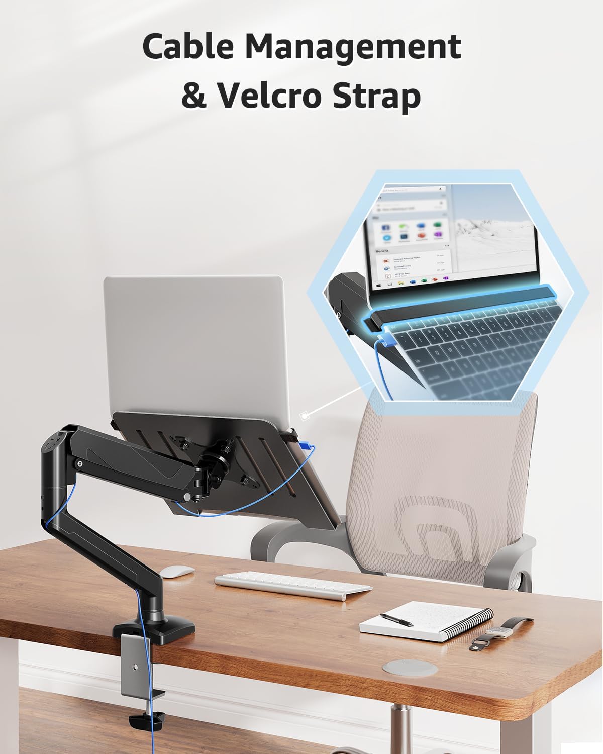 Dual Monitor Stand fits up to 32 inch, 4.4-19.8 lbs Computer Screens, Dual Monitor Desk Mount Height Adjustable, Monitor Arms for 2 Monitors, Home Office VESA Mounts, Freelift White