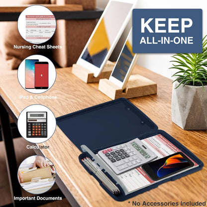 Clipboard with Storage, Clip Board 8.5 x 11 with Pen Holder, High Capacity Plastic Organization Case Box for Letter Legal A4 Size Paper, Nurses Teachers Must Haves, School & Office Supplies