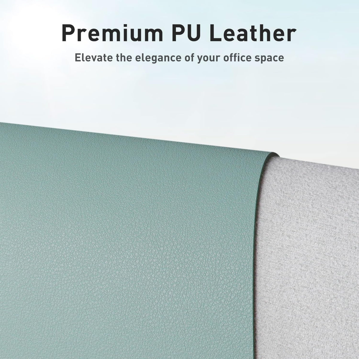 Aothia Leather Office Desk Pad Protector, Non-Slip PU Leather Desk Blotter, Waterproof Laptop Writing Mouse Pad for Office and Home, Black, 31.5" x 15.7" - Colors A