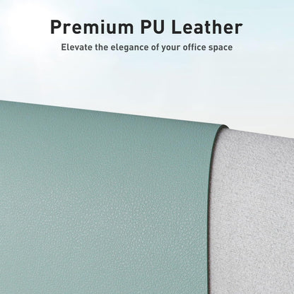 Aothia Leather Office Desk Pad Protector, Non-Slip PU Leather Desk Blotter, Waterproof Laptop Writing Mouse Pad for Office and Home, Black, 31.5" x 15.7" - Colors A