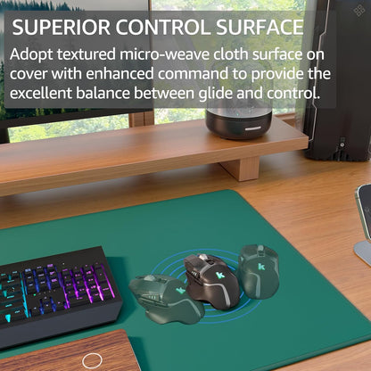 KTRIO Large Gaming Mouse Pad Desk Mat for Gamer, 31.5" x 11.8", Black, XL | Extended Size Design, Superior Micro-Weave Cloth, Non-Slip Rubber Base, Durable Stitched Edges, Water-Resistant Coating