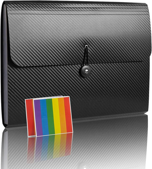 Nicfaec Expanding File Folder, File Organizer,13 Pockets, Grey, File Organizer Accordion Filing Folder for Documents, Aesthetic Paper Organizer Folder for Work, School, Home, Office